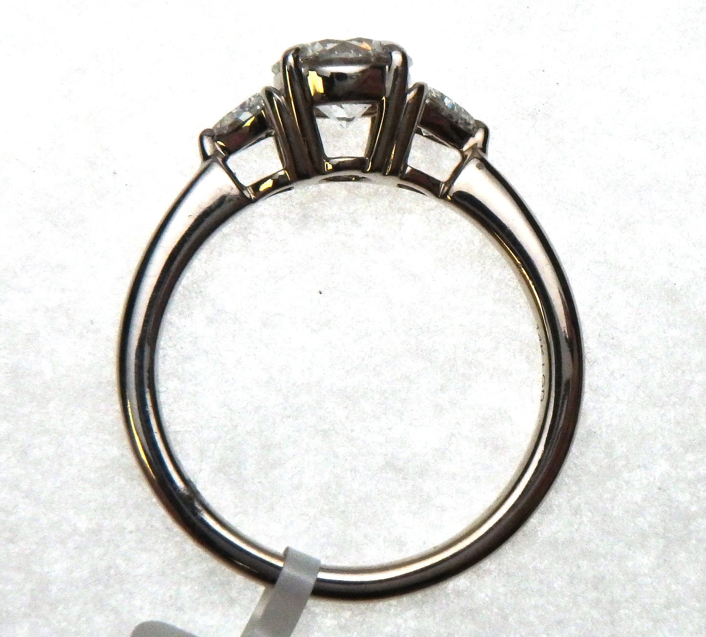 Lab Grown Round with Trillion Sides Engagement Ring