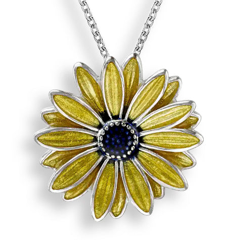 Sunflower Enamel Necklace