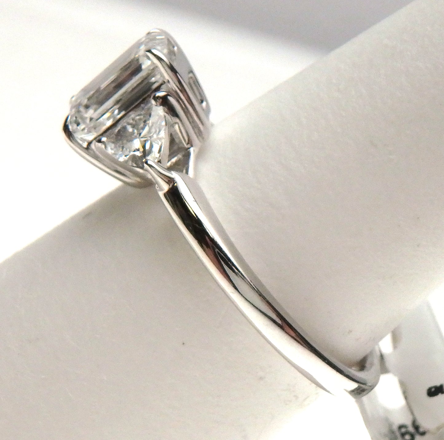 Lab Grown Emerald Cut Diamond with Trillion Cut Sides