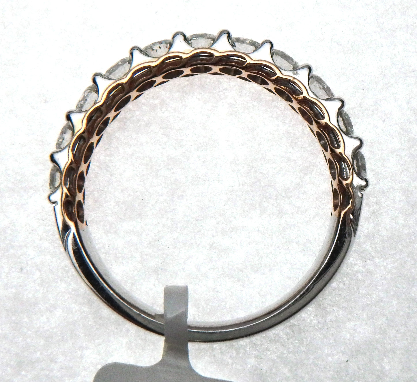 Lab Grown Diamond Rose and White Gold Band