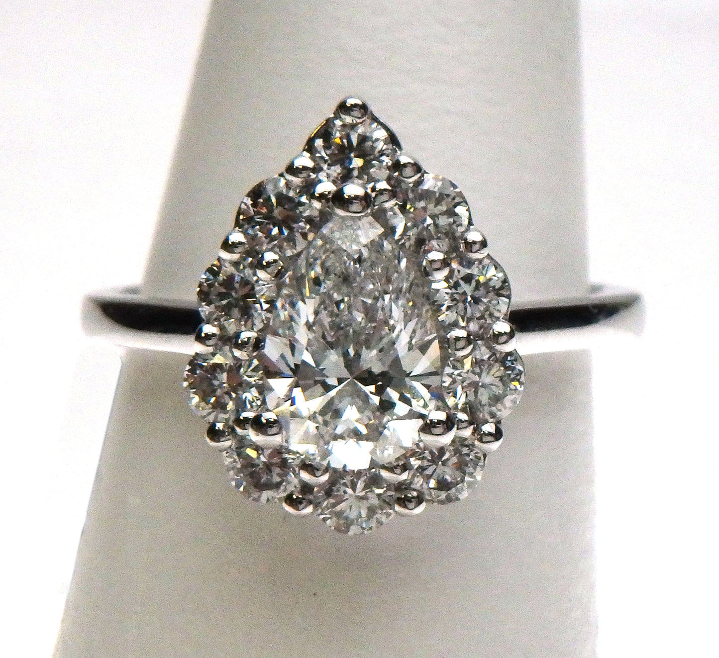 Lab Grown Diamond Pear Halo Wedding Set