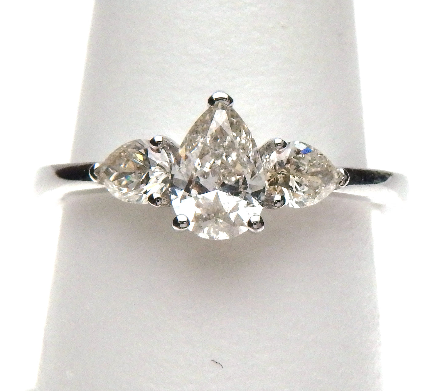 Pear Diamond 3 Stone Ring