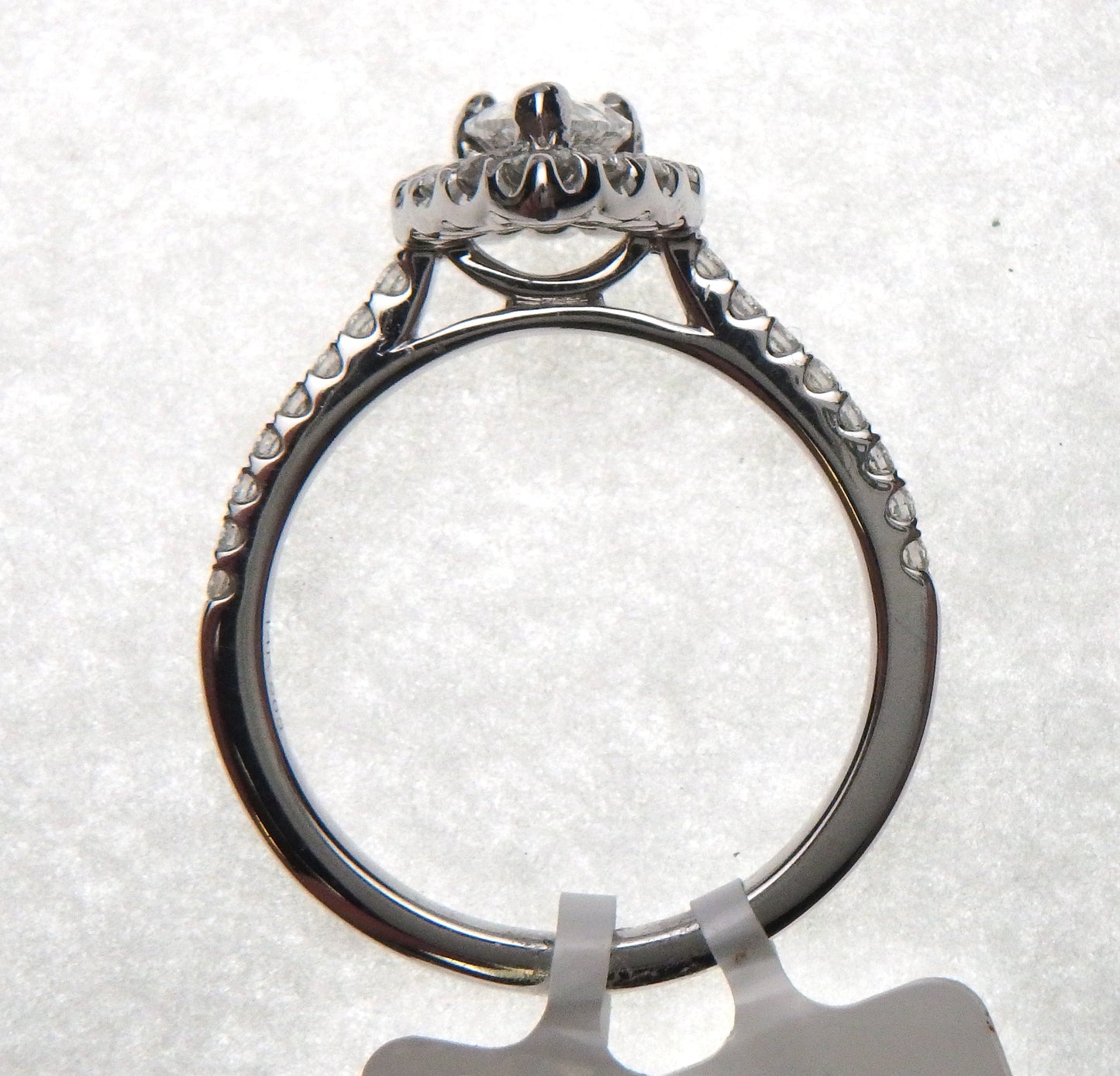 Pear Diamond Halo Engagement Ring